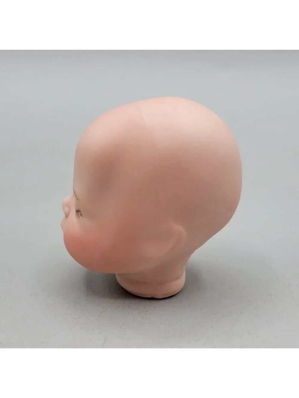 Porcelain Bisque Doll Head Sugar Lump Repro Boots Tyner Painted Face Closed Eyes